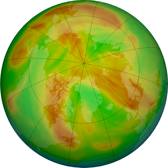 Arctic ozone map for 25 April 2016